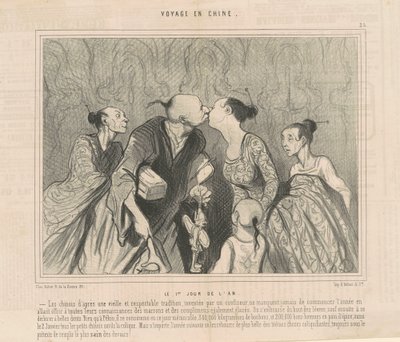 Årets första dag av Honoré Daumier
