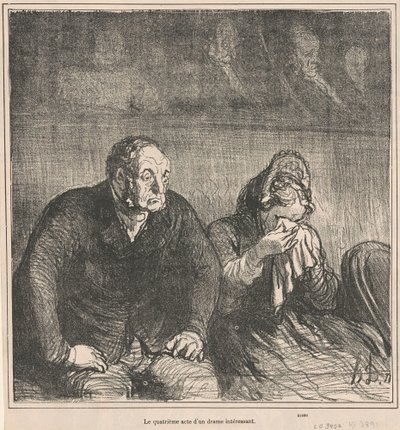 Fjärde akten av ett intressant drama av Honoré Daumier