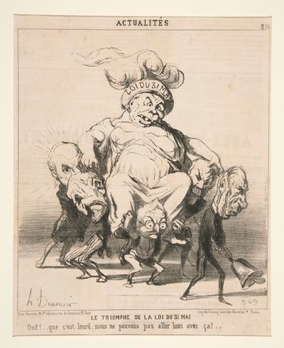 Lagens triumf den 31 maj, från Actualites av Honoré Daumier