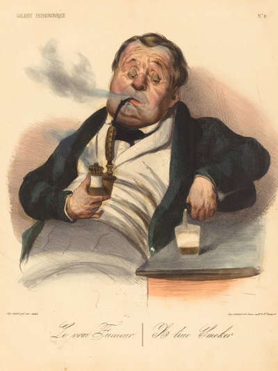 Den riktiga rökaren av Honoré Daumier