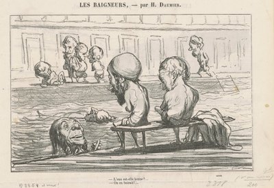 Är vattnet bra? ... / Fullt vatten av Honoré Daumier