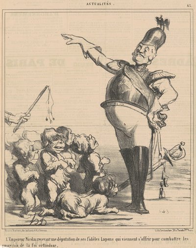 Kejsaren Nicholas tar emot en deputation... av Honoré Daumier
