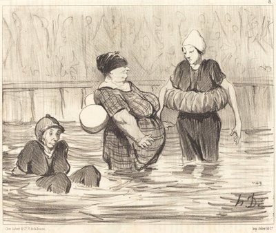 De försiktiga badarna av Honoré Daumier