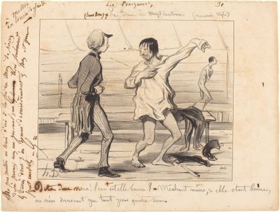 Les Bains på tjugo centimes, ny stil av Honoré Daumier