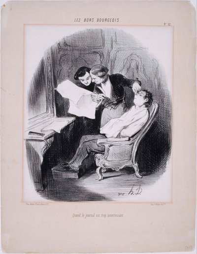 Les Bons Bourgeois- När tidningen är för intressant av Honoré Daumier