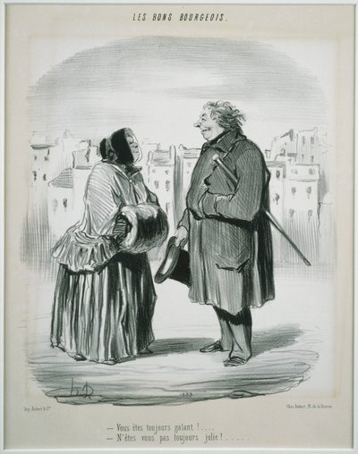 Les Bons Bourgeois- Du är alltid galant! av Honoré Daumier