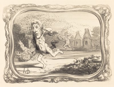 Nyfiken straffad av Honoré Daumier