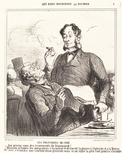 Kaffepolicyer av Honoré Daumier