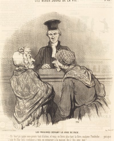 Grannarna inför fredsdomaren av Honoré Daumier
