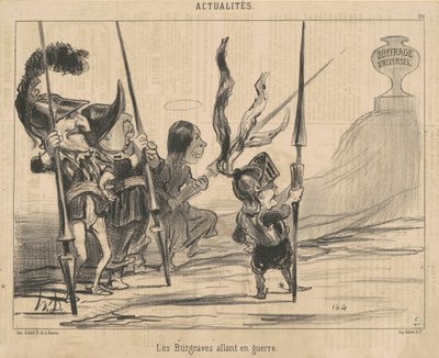Burggravarna går i krig av Honoré Daumier