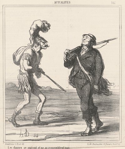Jagar... Se inte likadana ut av Honoré Daumier