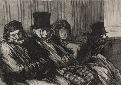 Järnvägarna: nöjetåg: tio grader naken och på dåligt humör. av Honoré Daumier