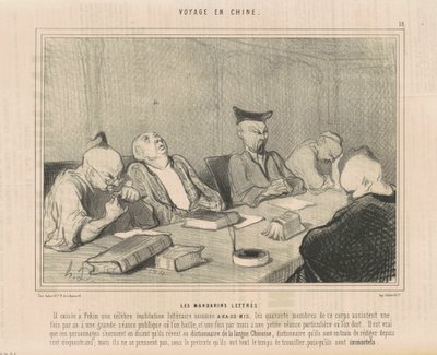 De läskunniga mandarinerna av Honoré Daumier