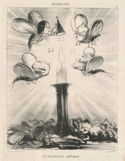 De politiska myggorna av Honoré Daumier