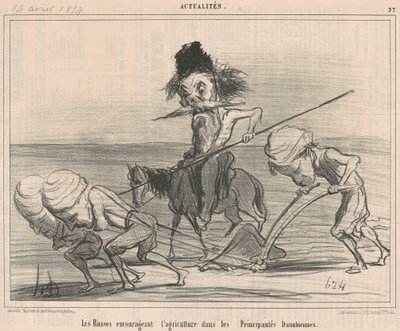 Ryssar uppmuntrar jordbruk av Honoré Daumier