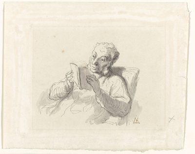 Läsande man av Honoré Daumier