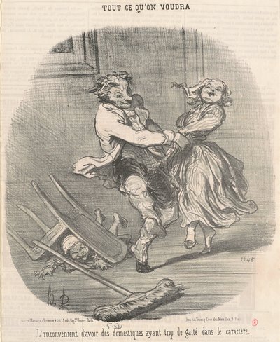 Nackdelen med att ha tjänare... av Honoré Daumier