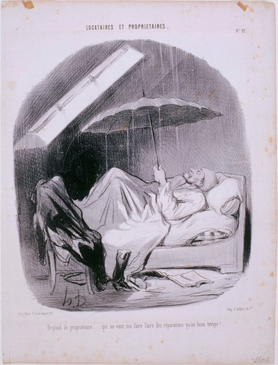 Hyresgäster och hyresvärdar - Hyresvärd Brigand av Honoré Daumier