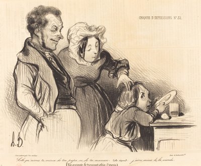 Lolo vad tycker du bäst om med din pappa eller din mamma... av Honoré Daumier