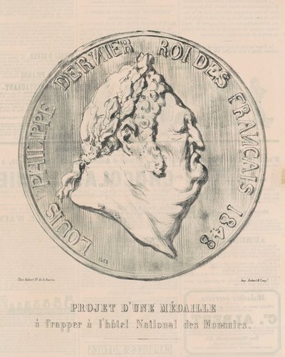Louis-Philippe, den siste kungen av fransmännen av Honoré Daumier