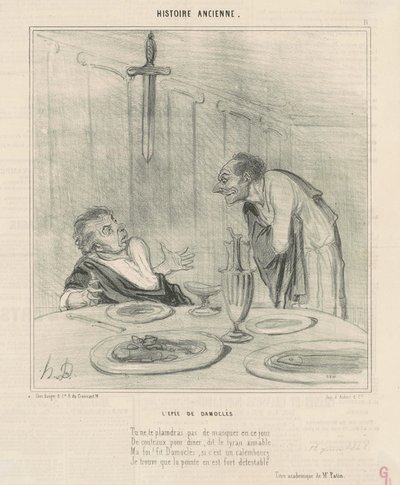 Damokles svärd av Honoré Daumier