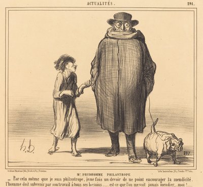 Mr Prudhomme filantrop av Honoré Daumier