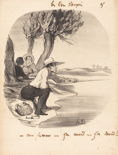 Min fru... den biter... den biter! av Honoré Daumier