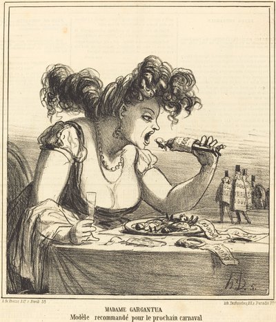 Fru Gargantua av Honoré Daumier