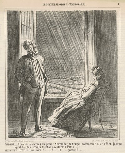 Madame ... Här är vi ... den femtonde november av Honoré Daumier