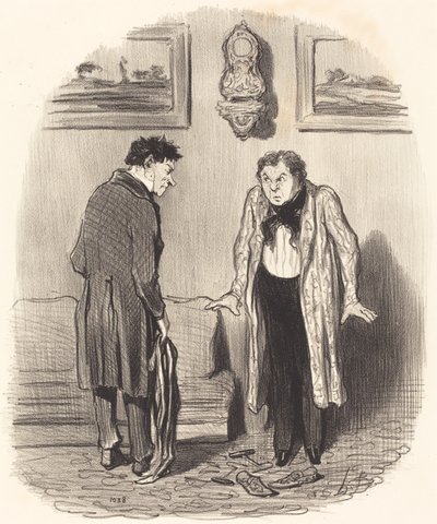 Men när jag säger att jag inte kan röra fötterna... av Honoré Daumier