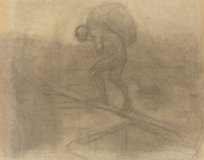Man som bär en säck av Honoré Daumier