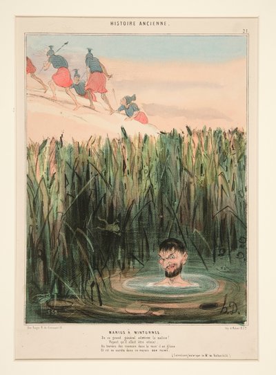 Marius vid Minturnae. Beundra denna store generals illvilja av Honoré Daumier