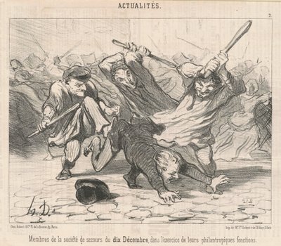 Medlemmar i Hjälpföreningen den 10 december... av Honoré Daumier