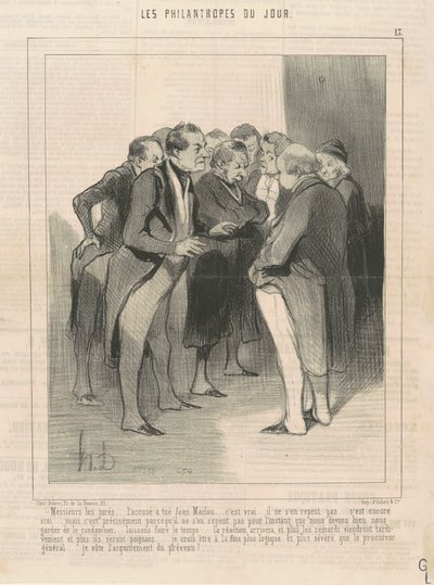 Juryns herrar... den anklagade dödade Jean Maclou... av Honoré Daumier