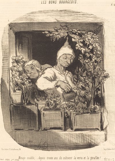 Hushållsmodell... av Honoré Daumier