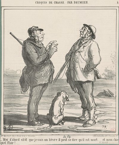 Jag först så fort jag ser en hare... av Honoré Daumier