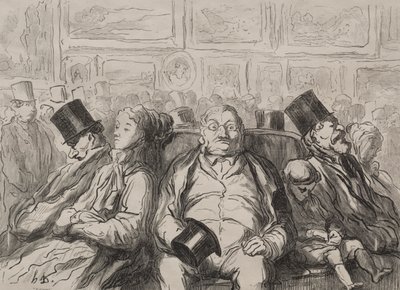 Vila stund i Salongen Carré av Honoré Daumier
