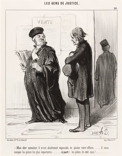 Min käre herre... omöjligt att föra ditt fall av Honoré Daumier