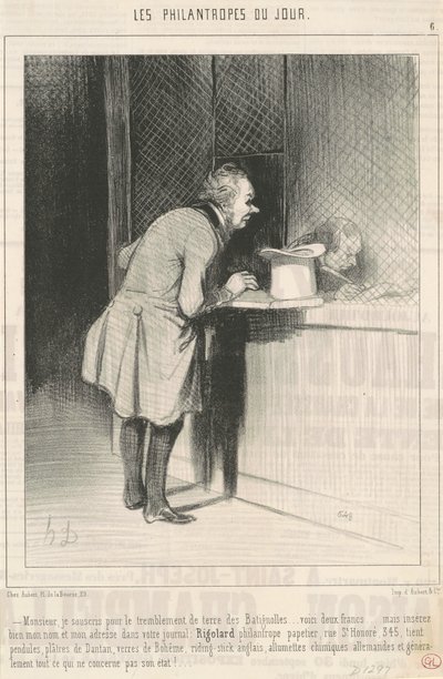 Sir, jag prenumererar på jordbävningen... av Honoré Daumier