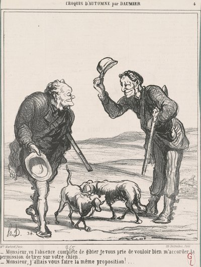 Sir, med tanke på den totala frånvaron... av Honoré Daumier