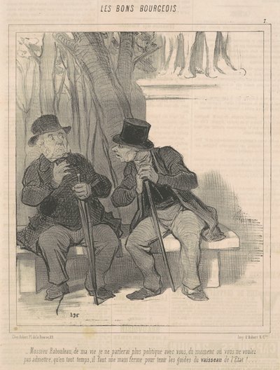 Mossieu Rabourdeau ... jag kommer inte längre att prata politik med dig .. av Honoré Daumier