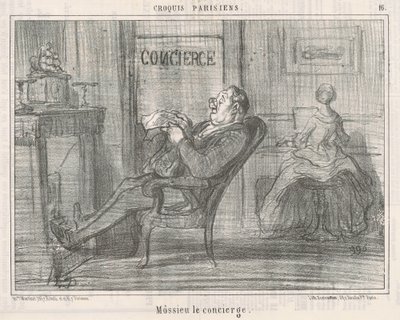 Mossie vaktmästaren av Honoré Daumier