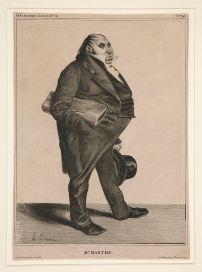 herr Barthe, pl. 294 från serien C?l?brit? de la Caricature (Caricature av Honoré Daumier