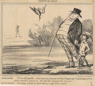 Herr Prudhomme. Du förstår, Oh! Min son ... av Honoré Daumier
