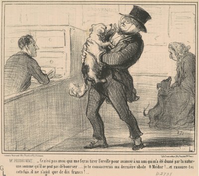 Mr Prudhomme...det är inte jag som kommer att göra mig själv... av Honoré Daumier
