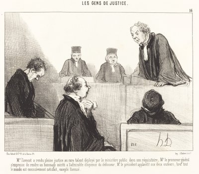 Mr. Advokat har gjort full rättvisa... av Honoré Daumier