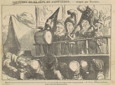 Musiker som spelar i tolv timmar... av Honoré Daumier