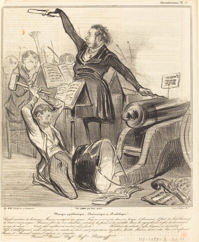 Pyroteknisk, charivarisk och djävulsk musik av Honoré Daumier