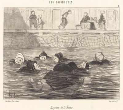Nayades de la Seine (Seins havsnymfer) av Honoré Daumier