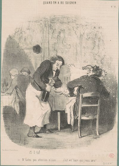 Var inte uppmärksam herre... av Honoré Daumier